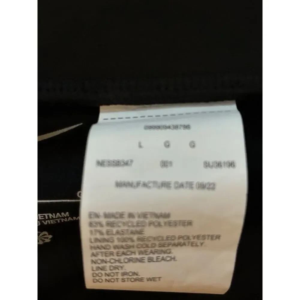 Nike Essential High-Waist Banded Swim Bottoms Black Size Large NWT